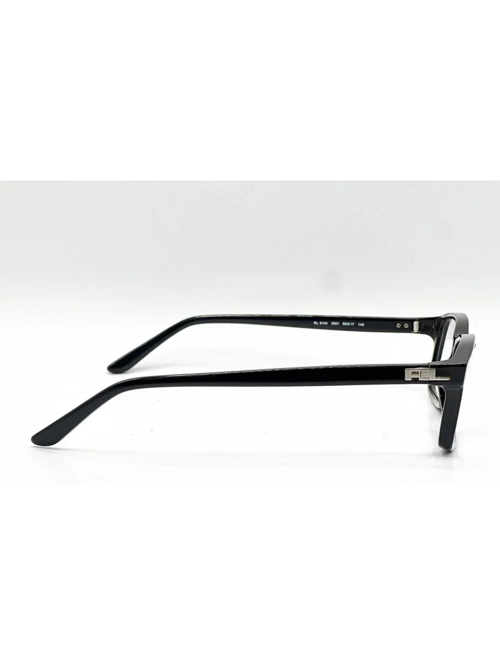 Ralph Lauren RL 6144 5001 Black Rectangle Authentic Eyeglass Frames 55-17-145